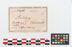 Etikett zu Bronzegehänge (NHMW-PRAE-024986)